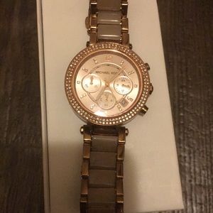 Designer Micheal Kors diamond rose Gold watch